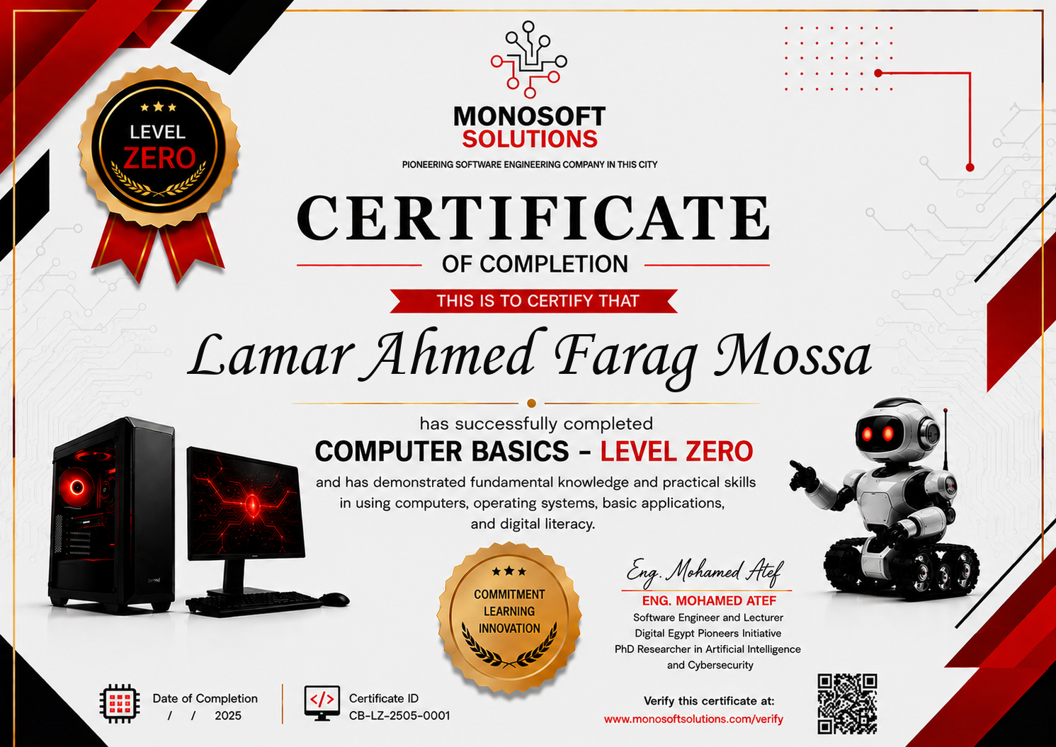 Certificate 04 Lamar Ahmed Farag Mossa
